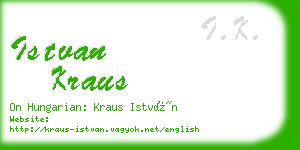 istvan kraus business card